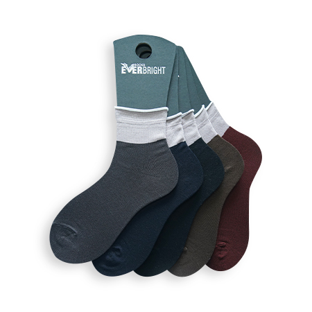 Colorblocked Cotton Single-Needle Women's Socks